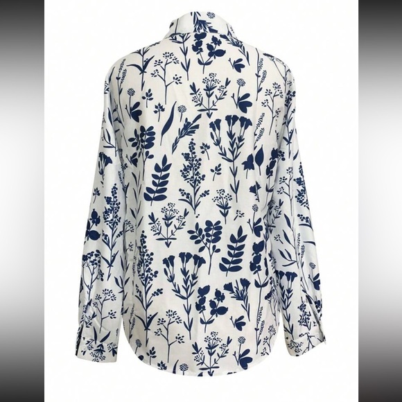 Boho floral print button down casual top - Picture 6 of 15